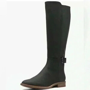 Clark’s Collection Camzin Branch Riding Buckle Detail Leather Comfortable  Boots